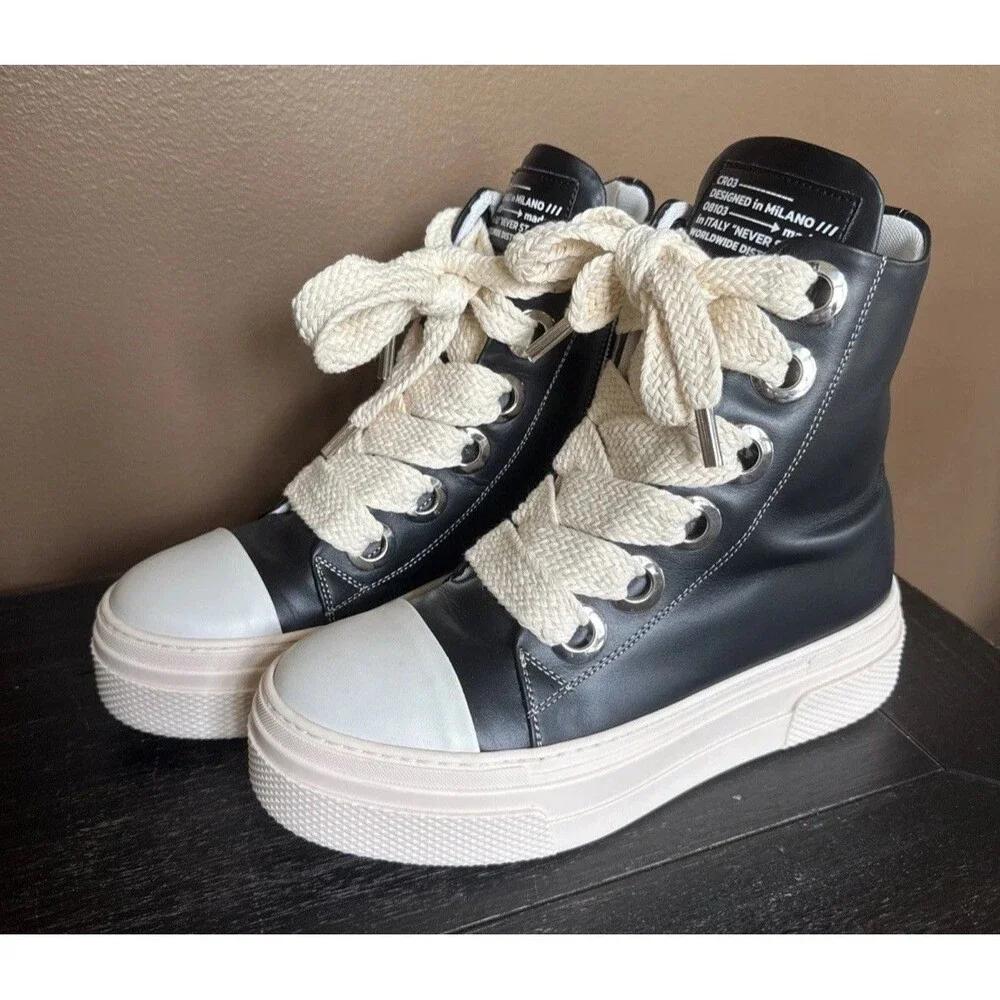 Cristian Zerotre Calipso 300 Women Black High Top Shoe Size: 41 Us 10-10.5 CR03